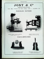 ► Machine-Outils RADIALE & EQUILIBREUSE  "Jost & Cie" Paris XXe- Page Catalogue Technique 1928  (Env 22 X 30 Cm) - Machines