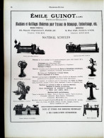 ► Machine-Outils Emile GUINOT. (A. & M.) Paris Lyon   - Page Catalogue Technique 1928  (Env 22 X 30 Cm) - Macchine