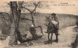 FRANCE - L'AUVERGNE - En Route Pour La Ville - A Cheval - Animé - Carte Postale Ancienne - Auvergne Types D'Auvergne