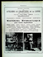 ► Machine-Outils PRESSE LOURSE Chantier De La Loire Nantes St Nazaire - Page Catalogue Technique 1928  (Env 22 X 30 Cm) - Maschinen