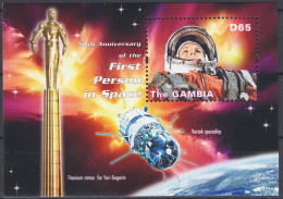 Gambia 2011 Gagarin,Astronauts,Space Flight,Vostok 1,Rockets,MNH - Altri & Non Classificati