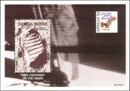 Sierra Leone 1994 Apollo 11,Space,Footprint,Astronaut,Eagle M/s MNH - Otros & Sin Clasificación