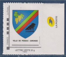 Emission Blason De La Ville De Pessac 23-24.11.2019 TVP LV Cadre MonTimbraMoi Neuf Avec Sur Marge Logo La Poste - Neufs