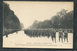 Paris - Revue Du 4 Juillet 1918 - Les Troupes Américaines Avenue Des Champs -Elysées   - Gc 20042 - Guerre 1914-18