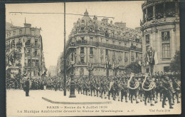 Paris - Revue Du 4 Juillet 1918 - La Musique  Américaines Devant La Statue De Washington   - Gc 20043 - Guerre 1914-18