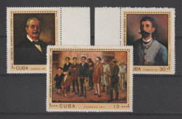 Cuba 1971 Tableaux Médecine 1536-38, 3 Val ** MNH - Unused Stamps