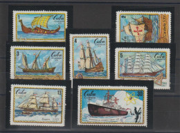 Cuba 1972 Histoire De La Navigation 1623-29, 7 Val ** MNH - Unused Stamps