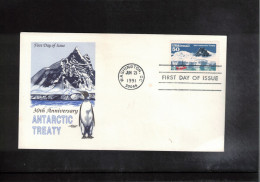 USA 1991 30th Anniversary Of The Antarctic Treaty FDC - Antarktisvertrag