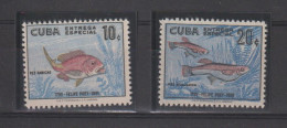 Cuba 1958 Poissons Express 24-25, 2 Val * Charnière MH - Express Delivery Stamps
