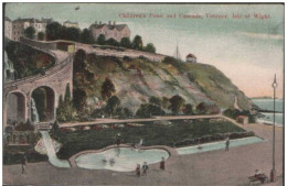 ISLE OF WIGHT CHILDRENS POND AND CASCADE VENTNOR  TO MISS E ANDREWS 44 PARK ROAD LANCASTER USED AT VENTNOR 1905 - Ventnor