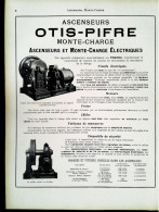 ► TREUIL Pour MONTES-CHARGES & ASCENSEURS Ets OTIS-PIFRE  - Page Catalogue Technique 1928  (Env 22 X 30 Cm) - Macchine