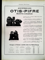 ► TREUIL Pour MONTES-CHARGES & ASCENSEURS Ets OTIS-PIFRE  - Page Catalogue Technique 1928  (Env 22 X 30 Cm) - Macchine