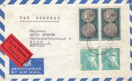 GREECE - AIRMAIL 1960 > WIEN/AT EXPRÉS / ZG187 - Covers & Documents