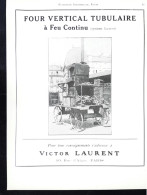 ►  FOUR MOBILE VERTICAL TUBULAIRE De Victor LAURENT Rue D'Alger PARIS  - Page Catalogue Technique 1928  (Env 22 X 30 Cm) - Tools