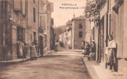 VIRIVILLE (Isère) - Rue Principale - Voyagé 1928 (2 Scans) Restaurant Bogain, 5 Rue Paul Lelong, Paris 2e - Viriville