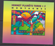 NU Genève 1997 BL 9 ** Sommet Planète Terre Montagnes - Blocs-feuillets