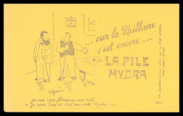 * Buvard - LA PILE HYDRA - Partie De Billard - Illustration GUERIN - N° 625 - Batterie