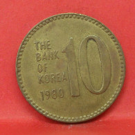 10 Won 1980 - TTB - Pièce De Monnaie Corée Du Sud - Article N°6301 - Korea, South