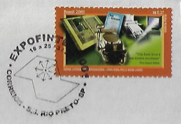 Brazil 2001 Postcard View São José Do Rio Preto With Commemorative Cancel 2nd Expofinter Map Of The State Of São Paulo - Briefe U. Dokumente
