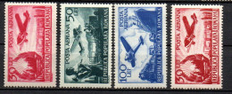 Col33 Roumanie Romania Aerien 1948  N° 53 à 56 Neuf X MH Cote : 9,50€ - Unused Stamps