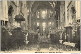 Marly La Ville Interieur De L Eglise 1920 (LOT Na6) - Marly La Ville