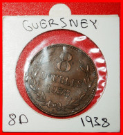 * GREAT BRITAIN (1914-1949): GUERNESEY GUERNSEY  8 DOUBLES 1938H DIE A! IN HOLDER! ·  LOW START · NO RESERVE! - Guernsey