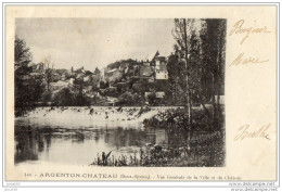 ARGENTON CHATEAU VUE GENERALE DE LA VILLE ET DU CHATEAU 1903LOT W14) - Argenton Chateau