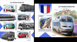 Guinea 2023, Trains In French, 4val In BF +BF - Togo (1960-...)