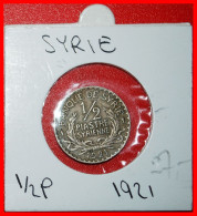 * PROTECTORATE OF FRANCE: SYRIA  1/2 PIASTER 1921! UNCOMMON! IN HOLDER! ·  LOW START · NO RESERVE! - Syrien