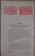 Indien Dokument Von 1958 Mit Zwei Gebührenmarken/Steuermarken (?) - Brieven En Documenten