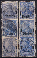 GERMAN OFFICES IN TURKEY 1905 - Canceled - Mi 26 - 6 Stamps - Turkey (offices)