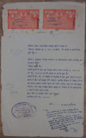 Indien Dokument Von ??? Mit Zwei Gebührenmarken/Steuermarken (?) - Covers & Documents