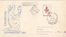 FENCING, SPORTS, STAMP AND SPECIAL POSTMARK ON COVER, OBLIT FDC, 1964, HUNGARY - Fencing