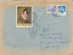 RESITA STEEL FACTORY POSTMARK ON COVER, PAINTING, SHIP, POTTERY STAMPS, 1983, ROMANIA - Covers & Documents