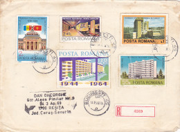 GREAT ASSEMBLY, SUBWAY, TRAIN, CONSTRUCTIONS STAMPS ON REGISTERED COVER, 1988, ROMANIA - Briefe U. Dokumente