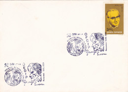 GEORGE ENESCU, COMPOSER, OEDIP OPERA, MUSIC, SPECIAL POSTMARKS ON COVER, 1986, ROMANIA - Musique