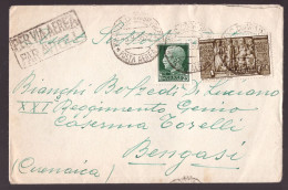 Italia Regno, Busta Per La Cirenaica Del 1938 Con Bella Affrancatura   -DN12 - Storia Postale (Posta Aerea)