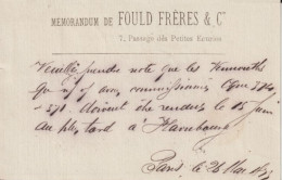 1873 - CP PRECURSEUR ENTIER CERES Avec REPIQUAGE PRIVE ! (FOULD FRERES) De PARIS - Tarjetas Precursoras