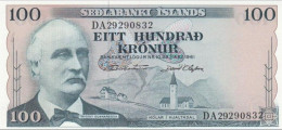 *ICELAND 100 KRONUR 1961 SERIES DA 29 Sokhran NICE ICELAND 100 KRONUR ISLANDS - Iceland