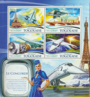 Togo 6804-6807 Sheetlet (complete. Issue) Unmounted Mint / Never Hinged 2015 Concorde - Togo (1960-...)