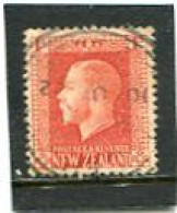 NEW ZEALAND - 1915  1s  KGV  VERMILLON  FINE USED  SG 430 - Gebraucht
