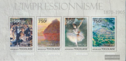 Togo 4761-4764 Sheetlet (complete. Issue) Unmounted Mint / Never Hinged 2013 Impressionism - Togo (1960-...)