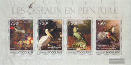 Togo 4731-4734 Sheetlet (complete. Issue) Unmounted Mint / Never Hinged 2013 Birds In The Painting - Togo (1960-...)