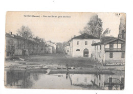 TARTAS - 40 - CPA RARE - Place Des Halles - Prise Des Bains - BX 5 - - Tartas