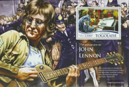 Togo Miniature Sheet 1182 (complete. Issue) Unmounted Mint / Never Hinged 2015 John Lennon - Togo (1960-...)