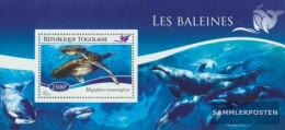 Togo Miniature Sheet 1103 (complete. Issue) Unmounted Mint / Never Hinged 2014 Whales - Togo (1960-...)