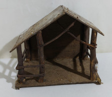 I115893 Presepe - Grotta / Stalla Di Legno - Cm 25 X 15 - Weihnachtskrippen