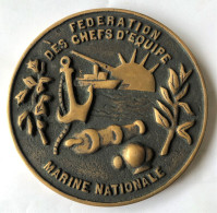 Bateau Marine Nationale - Fédération Des Chefs D'équipe - Tape De Bouche En Bronze - Schiffe