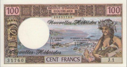 French Polynesia New Hebrides 100 Francs 1975 P-18c Unc - New Hebrides