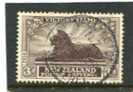 NEW ZEALAND - 1920  3d  VICTORY  FINE USED  SG 456 - Used Stamps